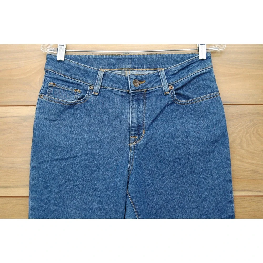 LL Bean Jeans Womens 14 Blue Bootcut Stretch‎ Mid Rise Denim 5 Pocket Classic